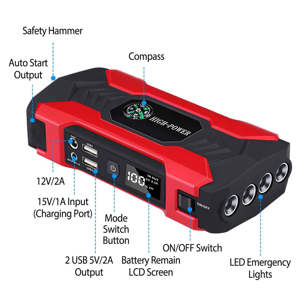 Portable 800A Car Jump Starter