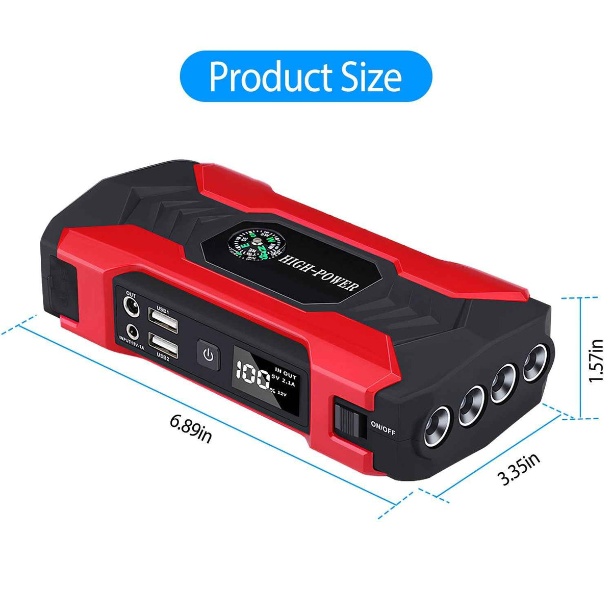 Portable 800A Car Jump Starter