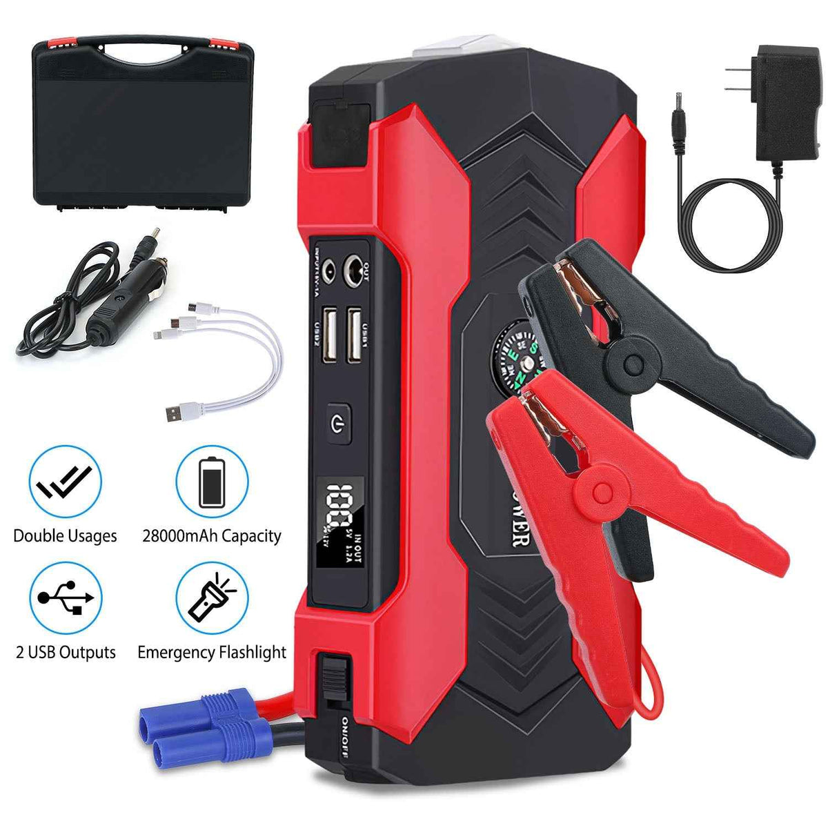 Portable 800A Car Jump Starter
